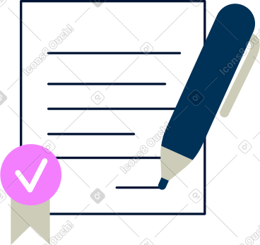 Signing the contract icon PNG, SVG