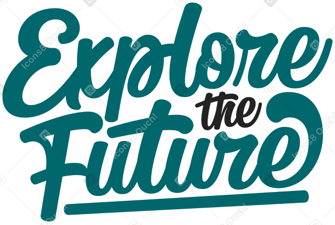lettering explore the future Illustration in PNG, SVG