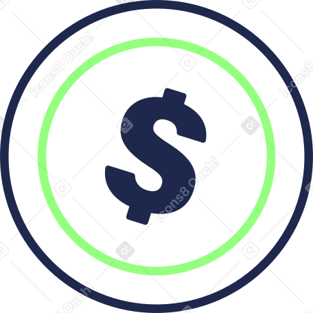 moeda de um dólar PNG, SVG