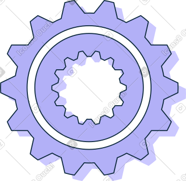 Purple gear PNG, SVG