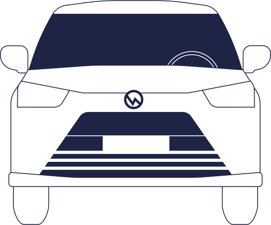 passenger car front view Illustration in PNG, SVG