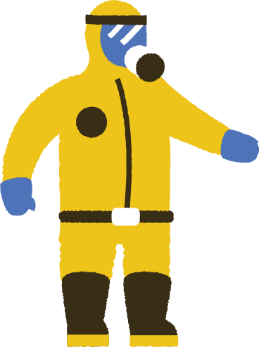 man in protective suit PNG, SVG
