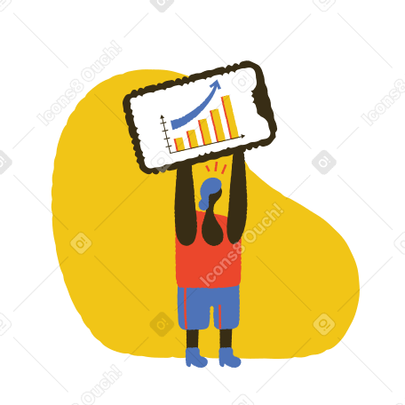 Growth chart concept  Illustration in PNG, SVG