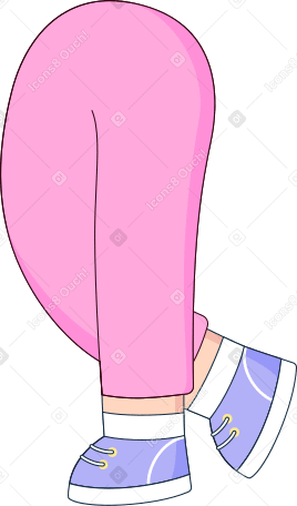legs in pink pants Illustration in PNG, SVG