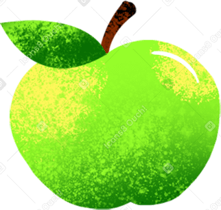 green apple Illustration in PNG, SVG