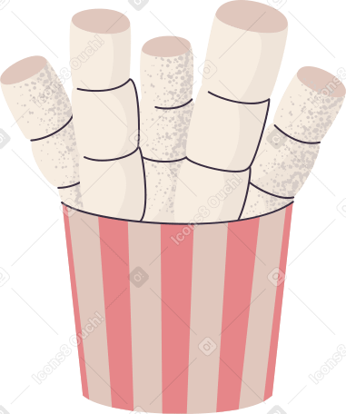 Marshmallow em um balde PNG, SVG