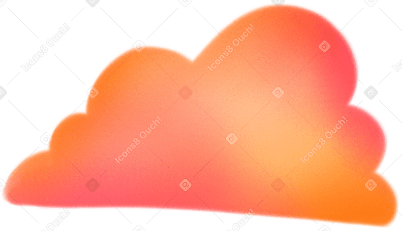 big orange cloud Illustration in PNG, SVG