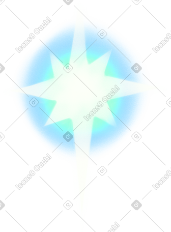 带有蓝色光晕的大白北极星 PNG, SVG