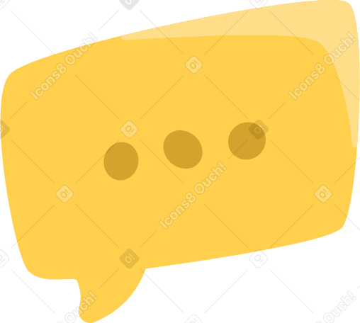 желтый речевой пузырь в PNG, SVG