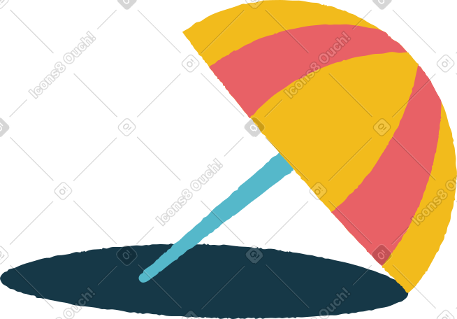 beach umbrella PNG, SVG