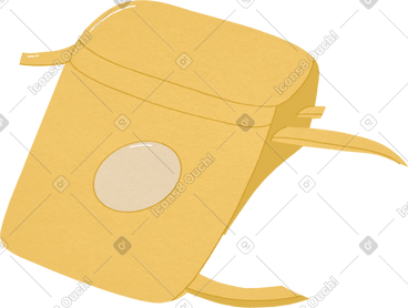 Yellow deliveryman's bag PNG, SVG