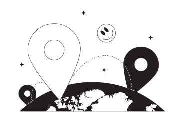 Geolocation signs on the globe PNG, SVG