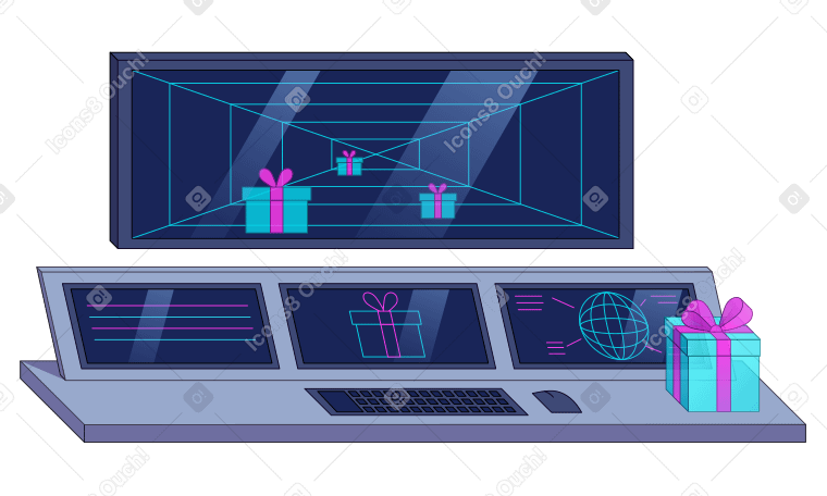Control panel for delivering virtual gifts PNG, SVG