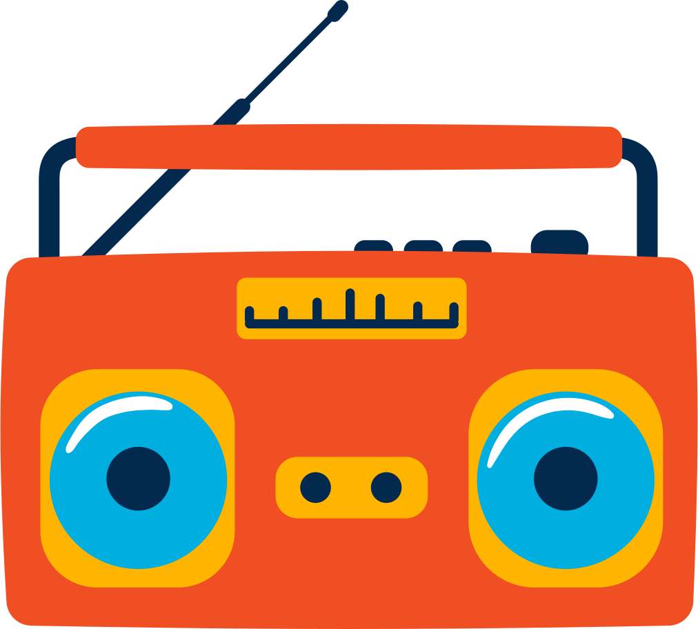 Boombox Illustration in PNG, SVG