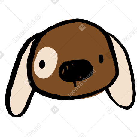 dog's head Illustration in PNG, SVG