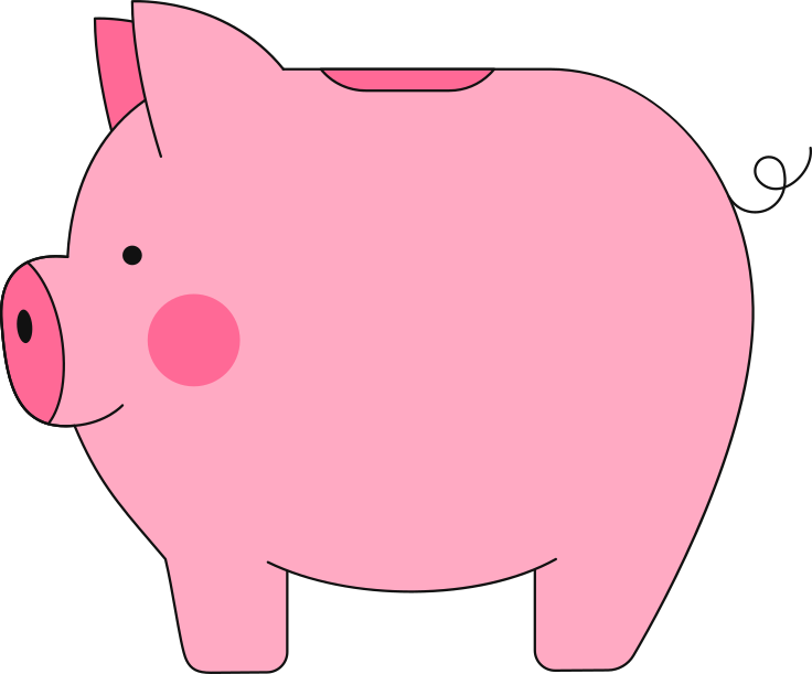 猪插图、图像，PNG、SVG格式。