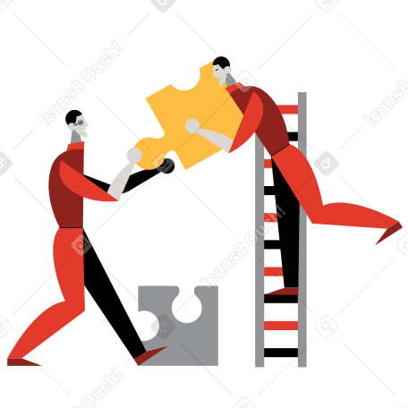 Teamwork Illustration in PNG, SVG