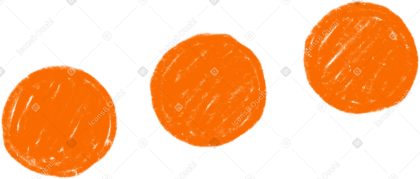 three big orange dots PNG, SVG