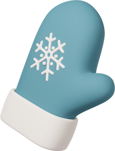 Blue Christmas glove  PNG, SVG