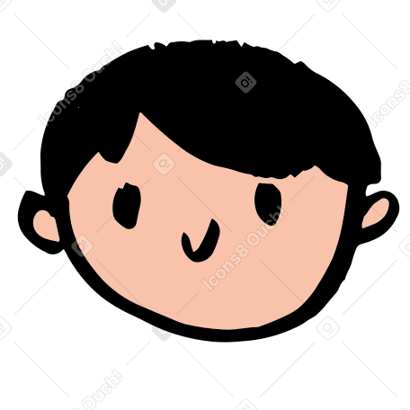 boy's head Illustration in PNG, SVG