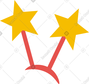 Headband with stars PNG, SVG