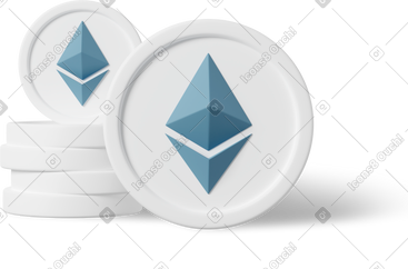 Ethereum coins PNG, SVG