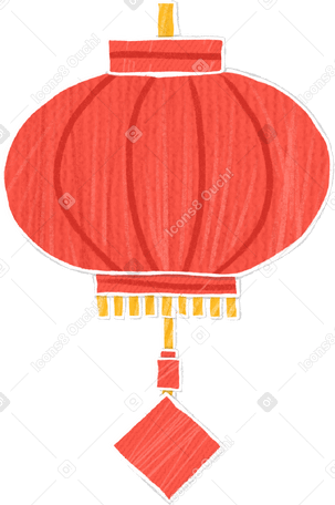 red chinese lantern Illustration in PNG, SVG