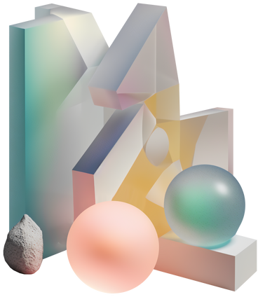 abstract composition with colored objects PNG, SVG