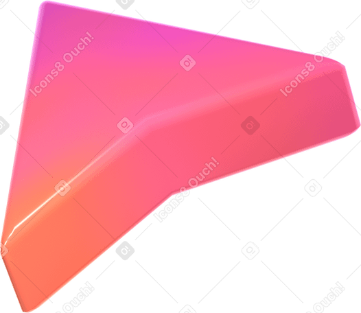 3D pink arrow cursor PNG, SVG
