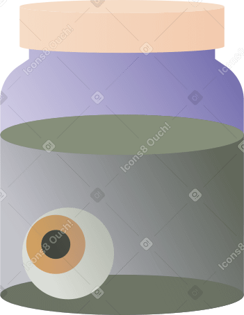 jar with an eye in the liquid PNG, SVG