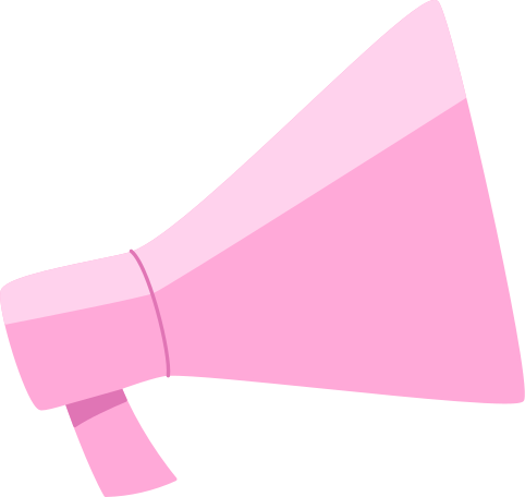 pink megaphone Illustration in PNG, SVG