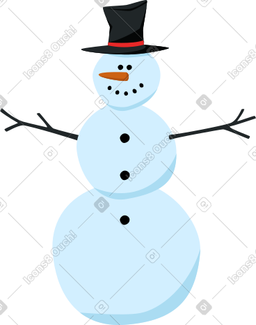 胡萝卜雪人 PNG, SVG