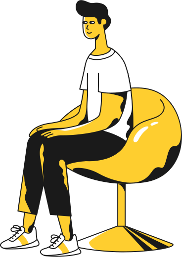sitting man PNG, SVG