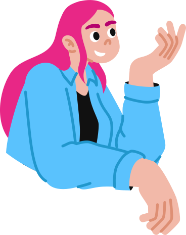 woman in shirt with raised hand PNG, SVG