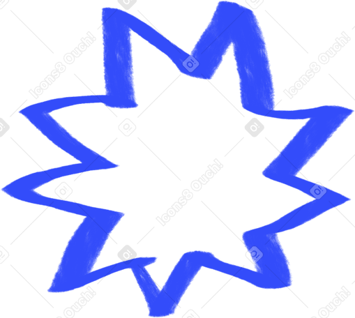 blue nine pointed star PNG、SVG