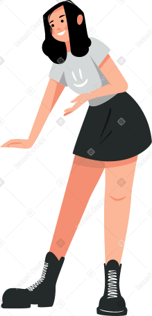 женщина наклоняется в PNG, SVG