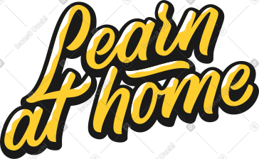 Lettering learn at home PNG, SVG