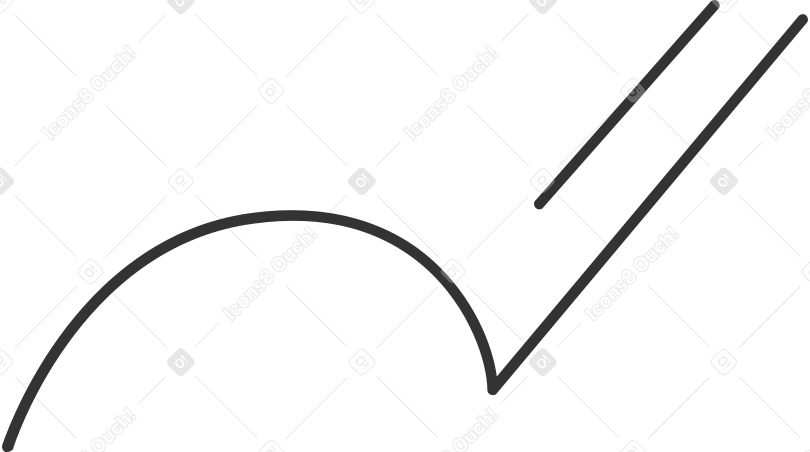 곱슬 라인 블랙 PNG, SVG