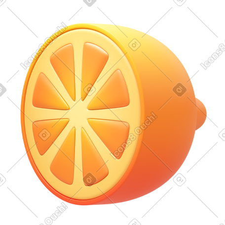 3D citrus PNG, SVG