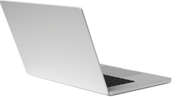 rear view of open laptop PNG, SVG