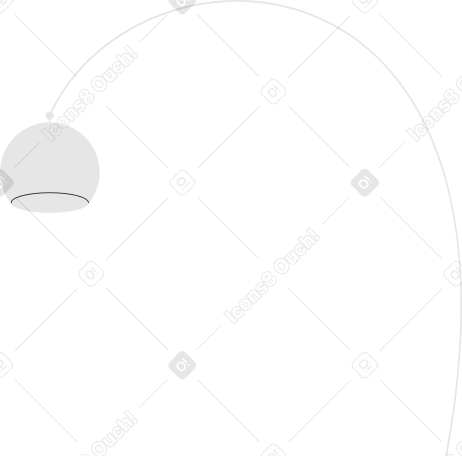 Luminária de chão semi esfera PNG, SVG