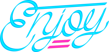 lettering enjoy neon text PNG, SVG