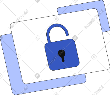 Frames with unlocked lock PNG, SVG