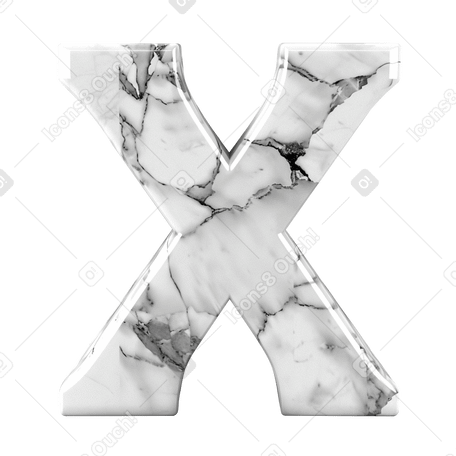 marble letter x PNG, SVG