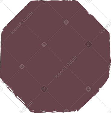 Brown octagon PNG, SVG