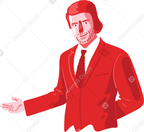 welcoming man Illustration in PNG, SVG