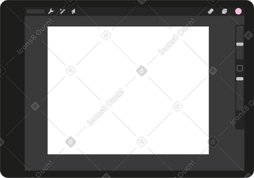 带绘图程序的ipad PNG, SVG