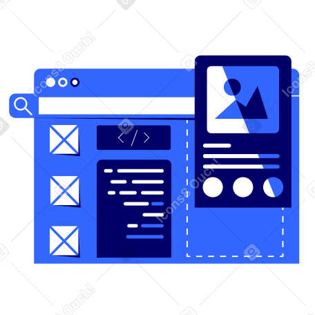 Web design Illustration in PNG, SVG