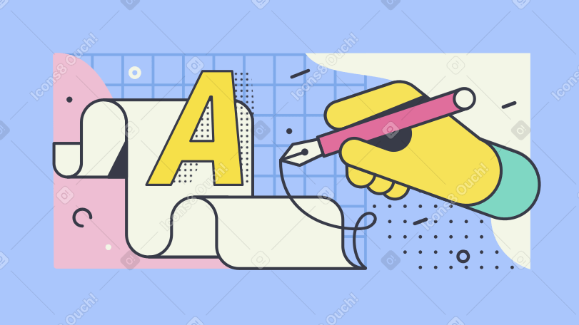 Hand with а pen writing PNG, SVG