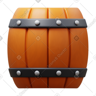 Wooden beer keg PNG, SVG